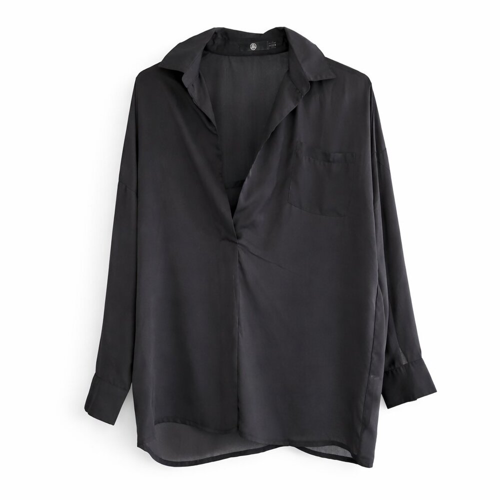 Missguided Black Sheer Blouse – Size 36